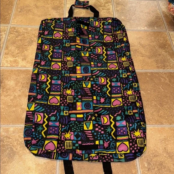 RARE! 1990’s BODY WORKS GYM, DANCE, TOTE, Garment Bag Zip Luggage Weekender - Picture 2 of 12